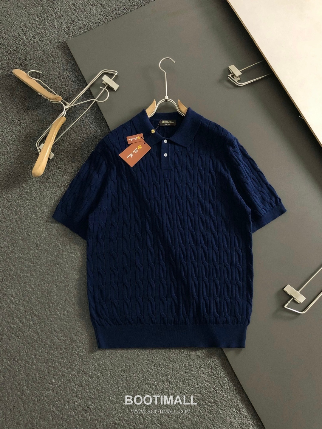 LP Wool Short Sleeve Knit Sweater Black White Blue LP 울 숏 슬리브 니트 스웨터 블랙 화이트 블루 2