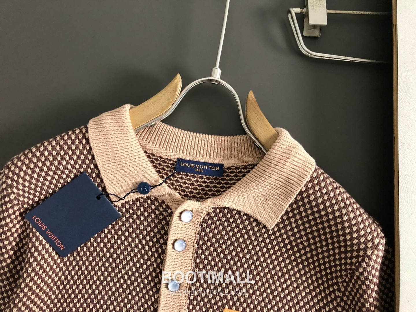 Off-White L Brand Contrast Collar Wool Short Sleeve Polo Shirt Brown Black White Blue L 브랜드 콘트라스트 칼라 울 반팔 폴로 셔츠 브라운 블랙 화이트 블루 4