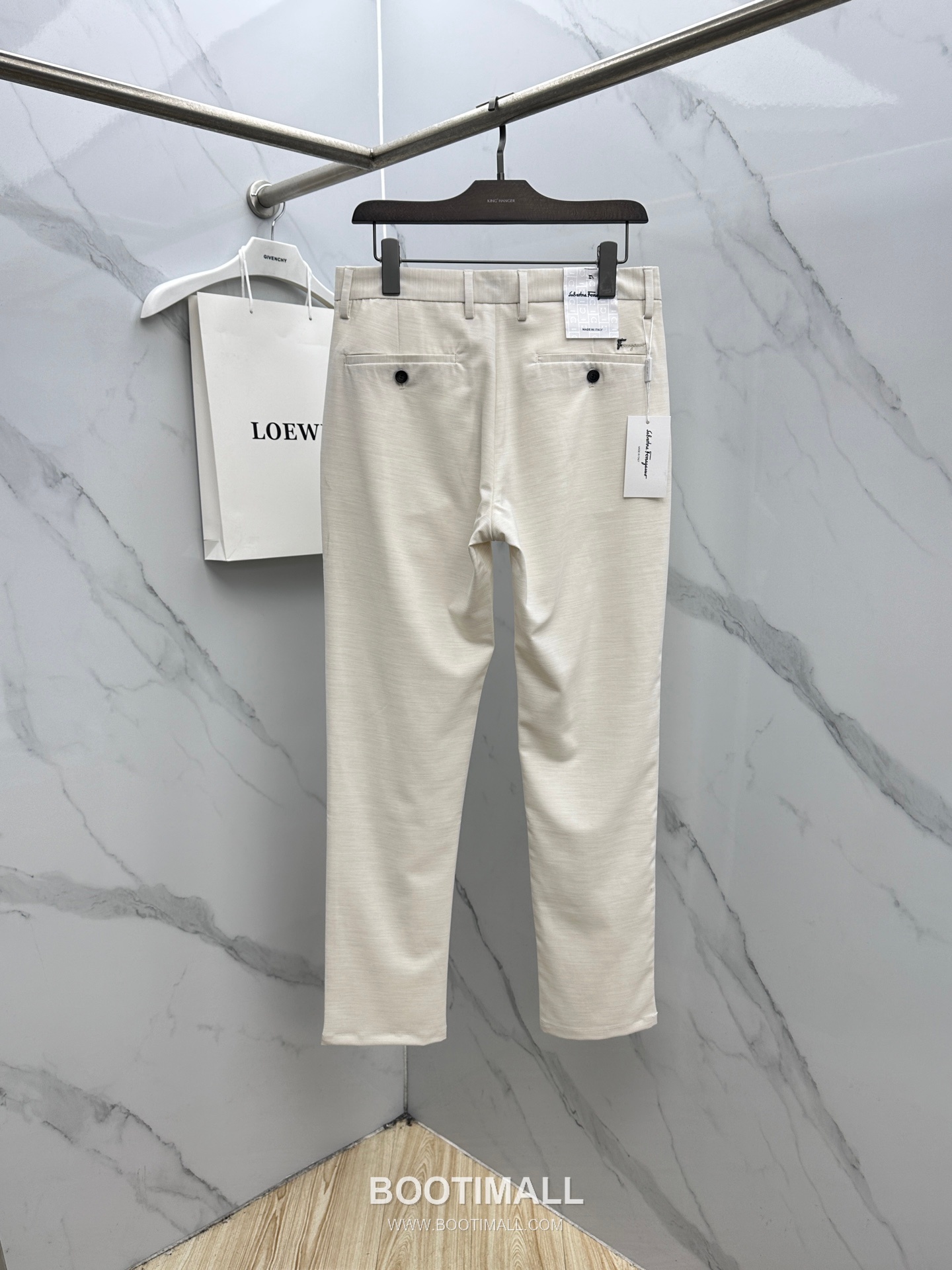 Ferragamo Tailored Cotton Blend Trousers Black 페라가모 테일러드 코튼 블렌드 트라우저 블랙 3