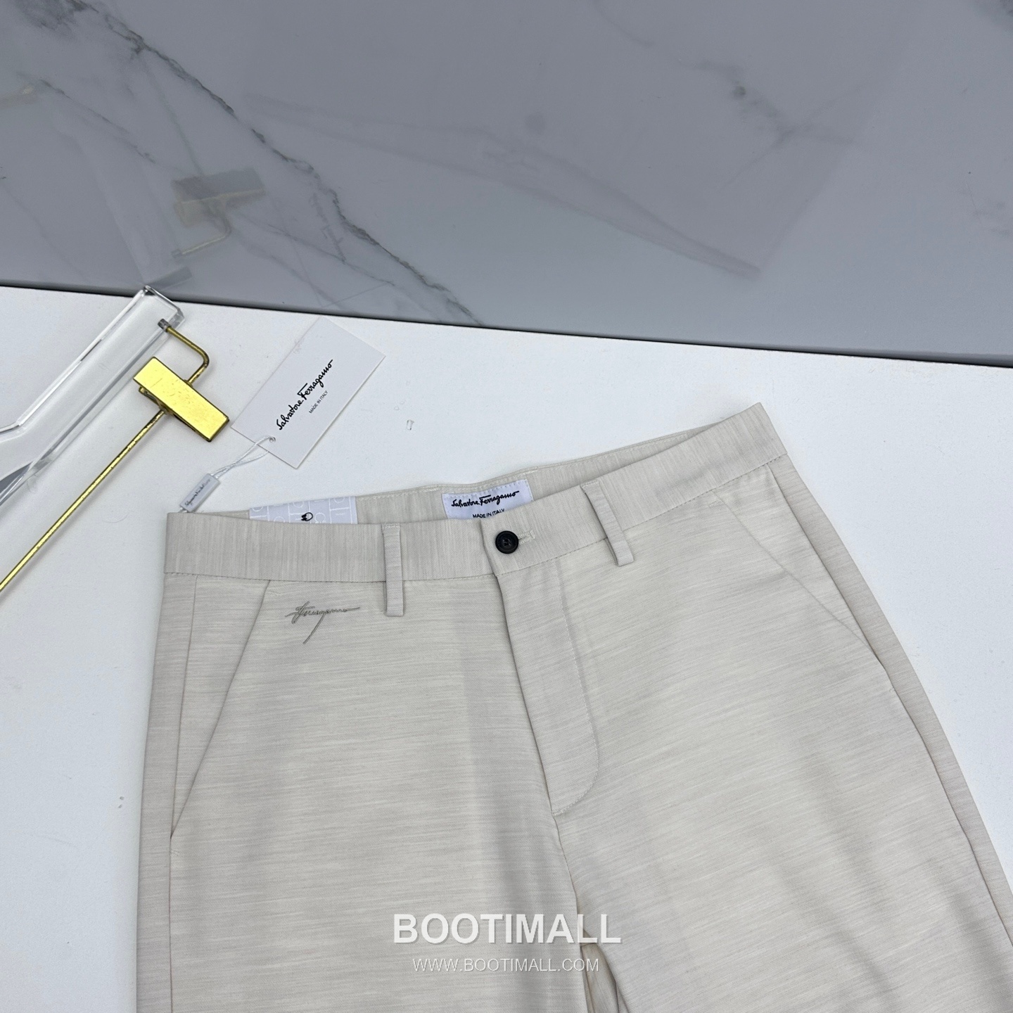 Ferragamo Tailored Cotton Blend Trousers Black 페라가모 테일러드 코튼 블렌드 트라우저 블랙 4