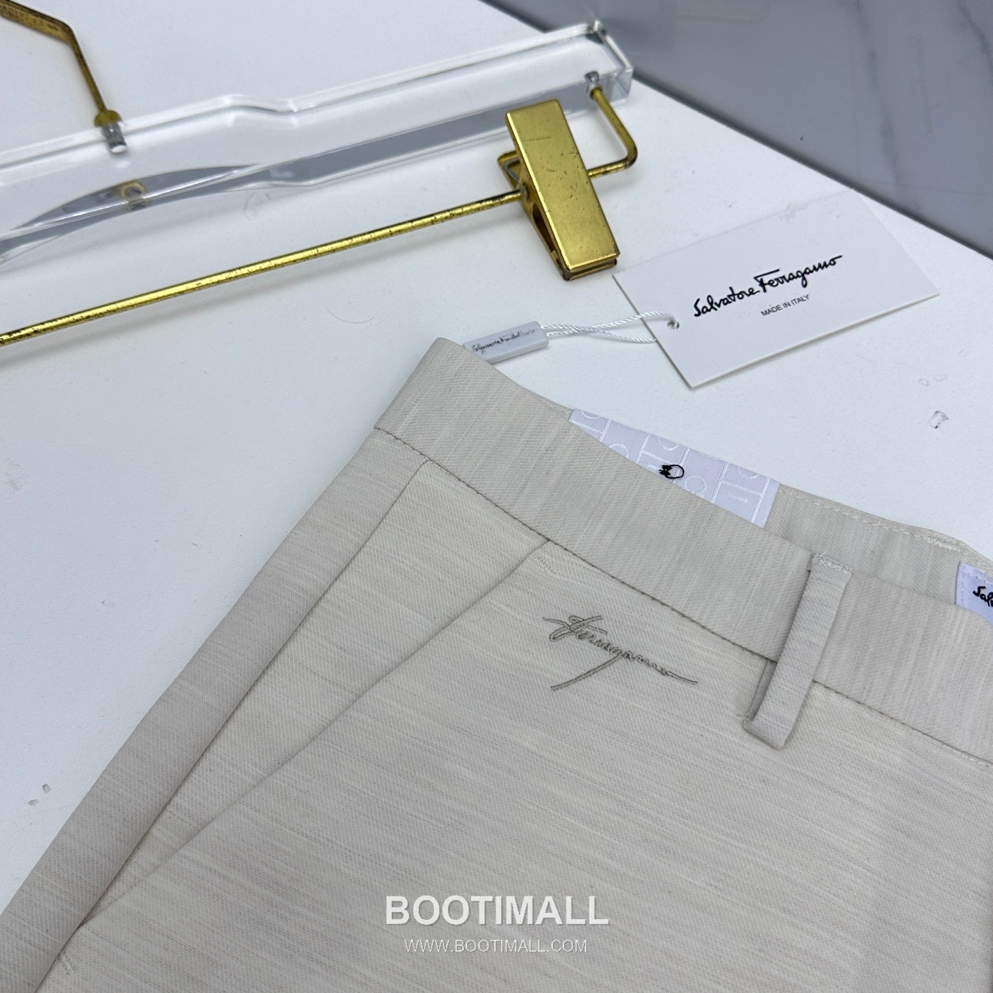 Ferragamo Tailored Cotton Blend Trousers Black 페라가모 테일러드 코튼 블렌드 트라우저 블랙 5