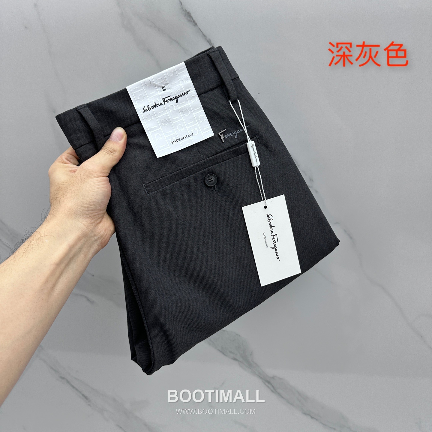 Ferragamo Tailored Cotton Blend Trousers Black 페라가모 테일러드 코튼 블렌드 트라우저 블랙 1