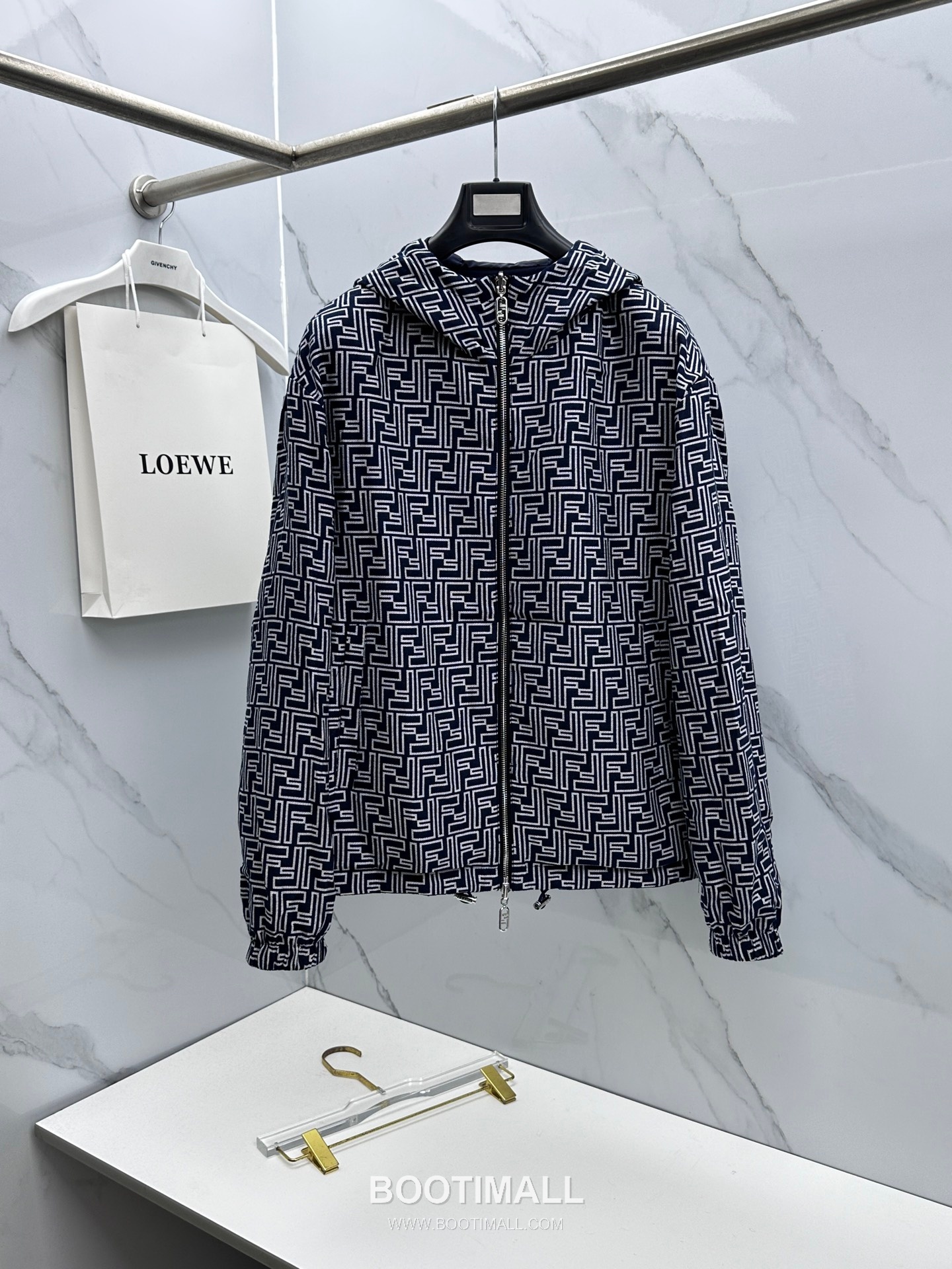 Fendi Reversible Hooded Jacket Blue 펜디 리버서블 후드 집업 자켓 블루 2