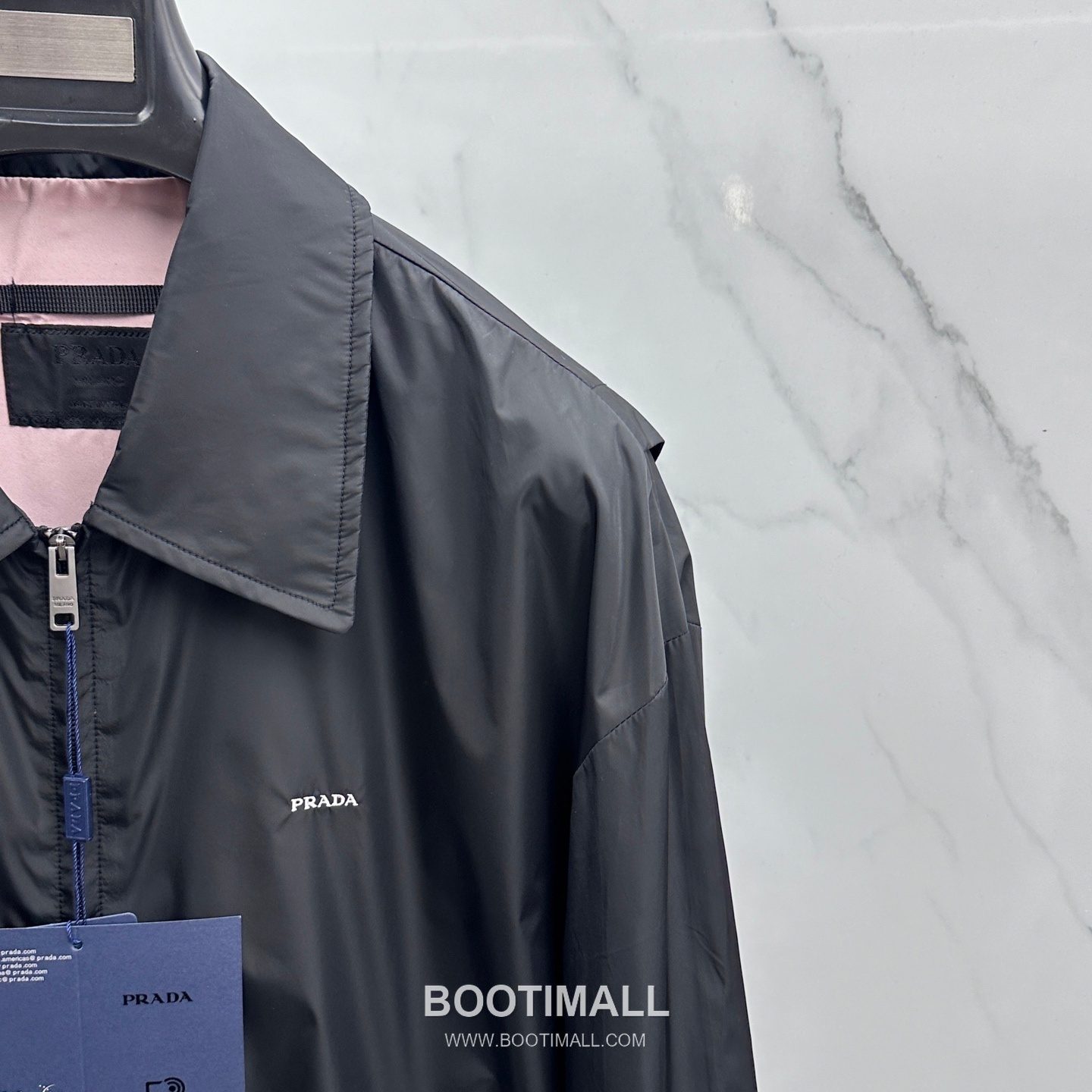 Prada Collar Zip Jacket Black Green 프라다 칼라 집업 자켓 블랙 그린 3