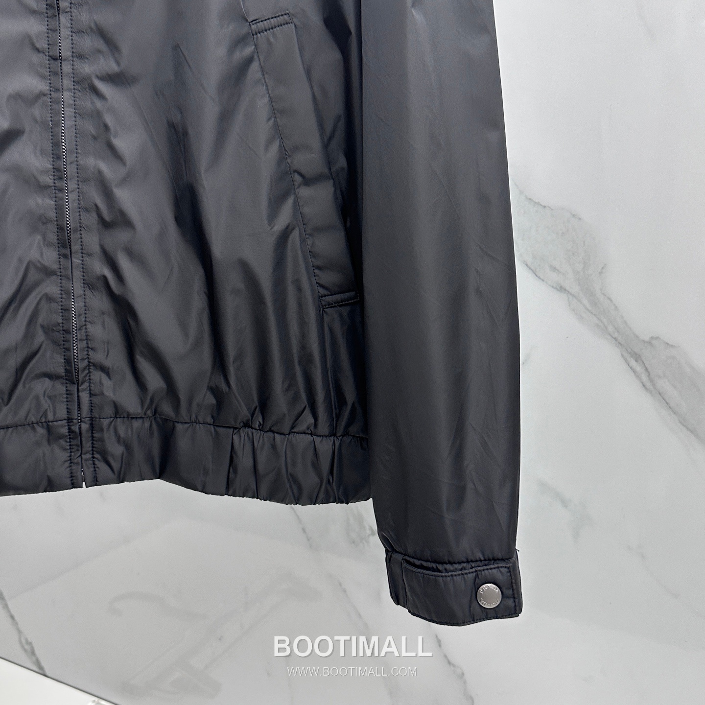 Prada Collar Zip Jacket Black Green 프라다 칼라 집업 자켓 블랙 그린 4