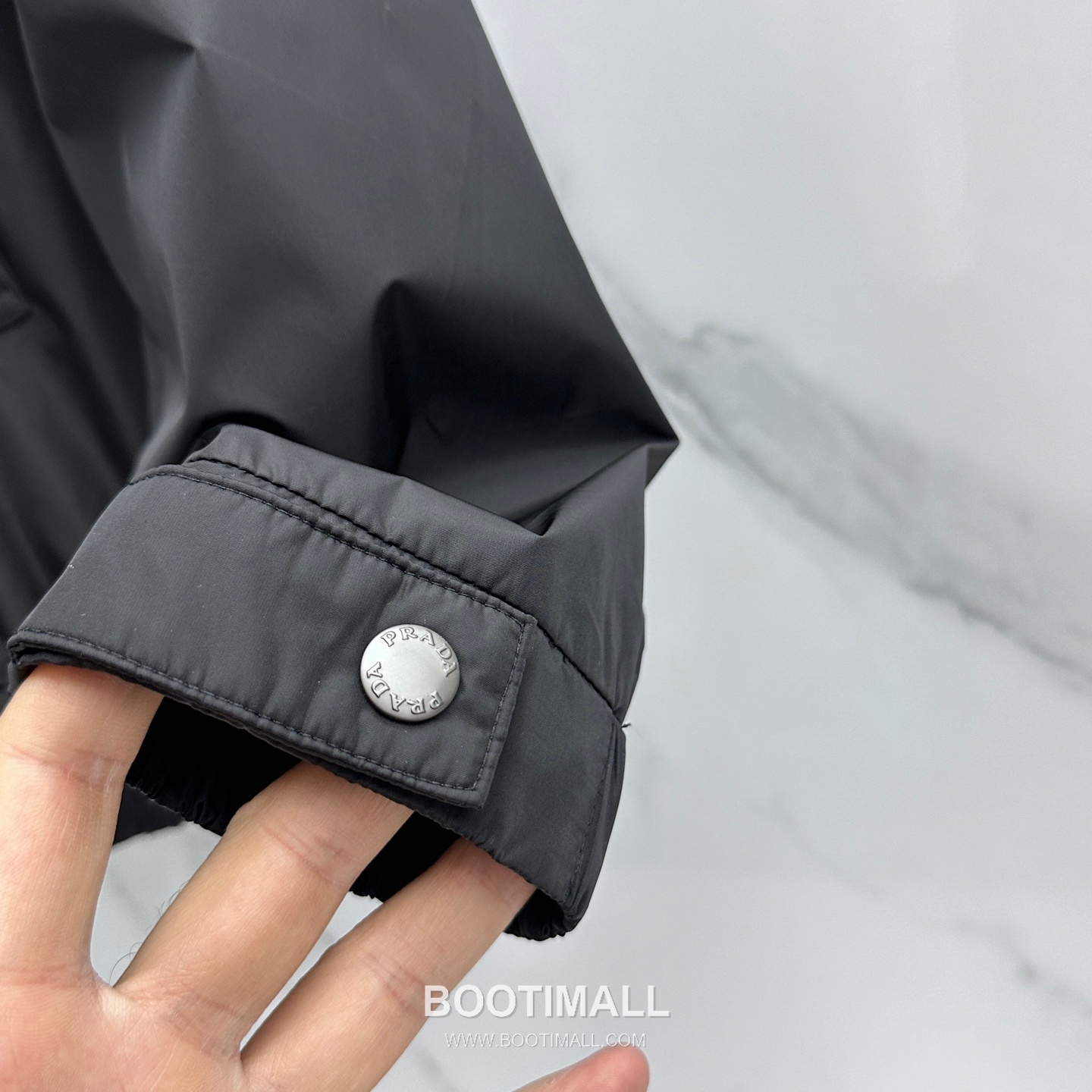 Prada Collar Zip Jacket Black Green 프라다 칼라 집업 자켓 블랙 그린 5