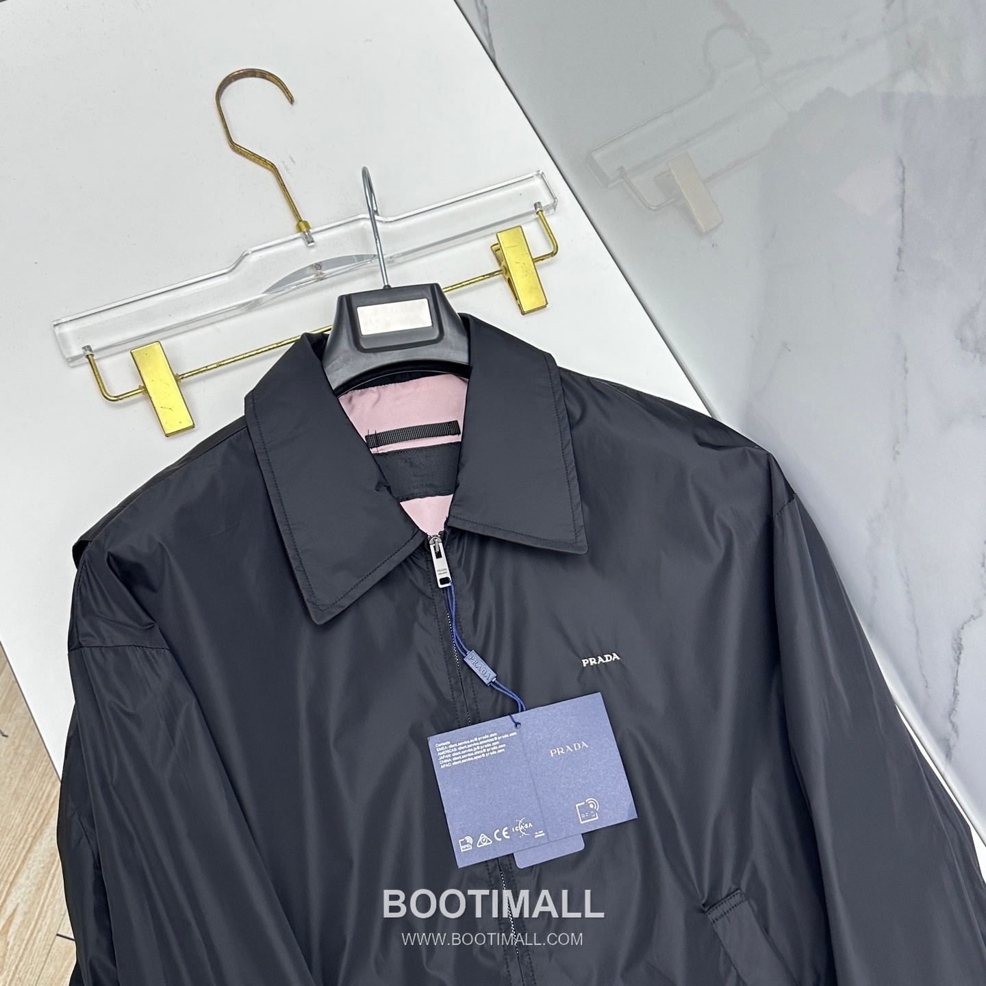 Prada Collar Zip Jacket Black Green 프라다 칼라 집업 자켓 블랙 그린 6