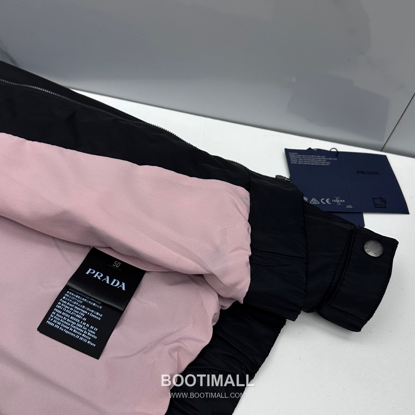 Prada Collar Zip Jacket Black Green 프라다 칼라 집업 자켓 블랙 그린 9