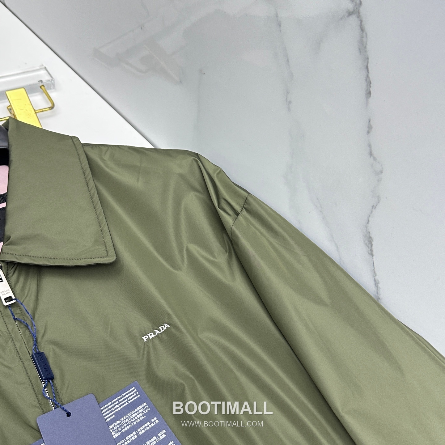 Prada Collar Zip Jacket Black Green 프라다 칼라 집업 자켓 블랙 그린 8