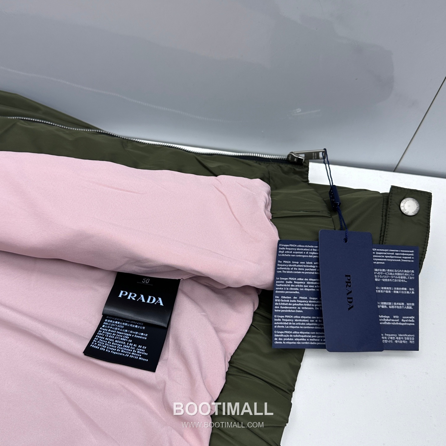 Prada Collar Zip Jacket Black Green 프라다 칼라 집업 자켓 블랙 그린 9