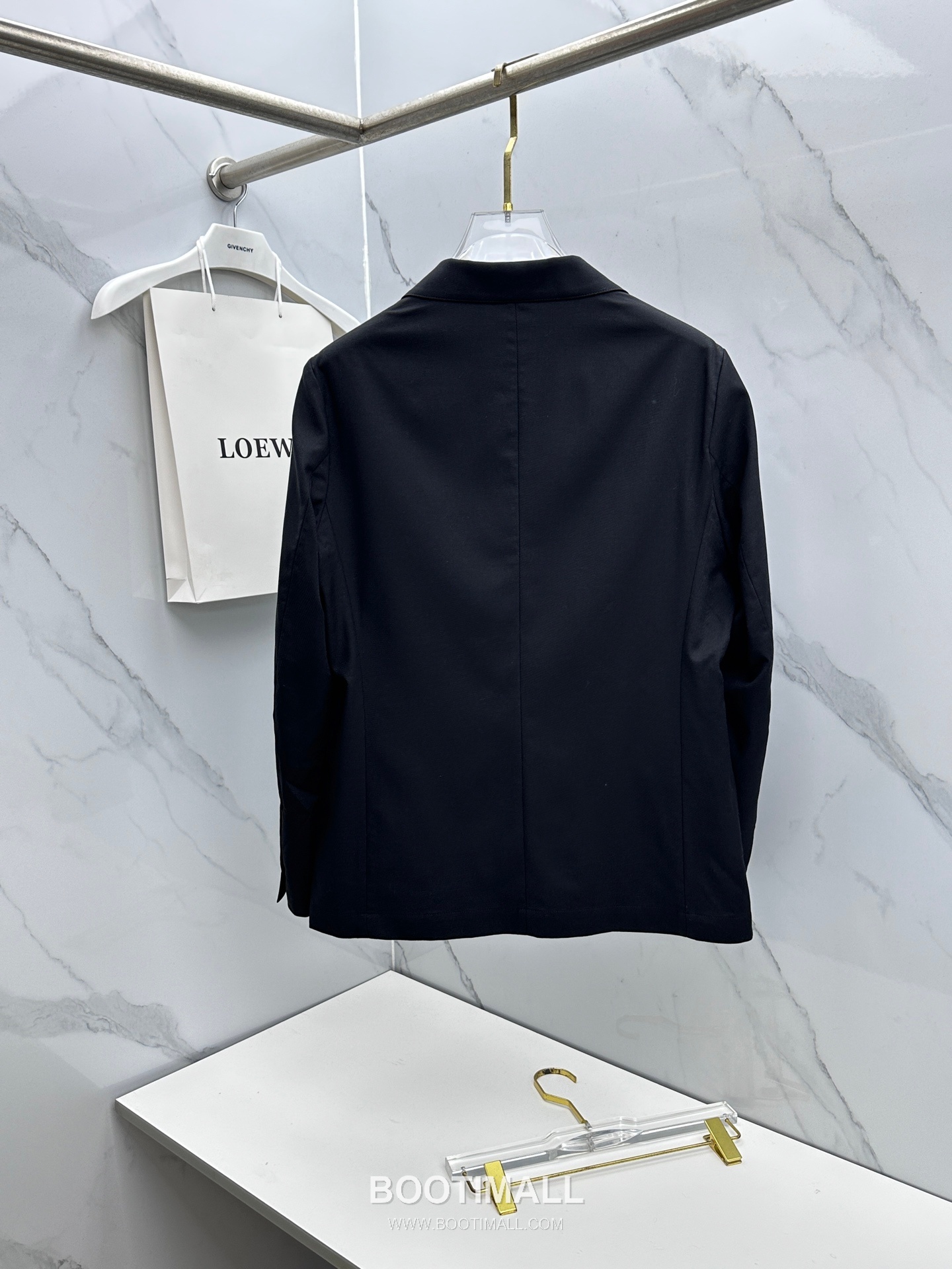 Prada Cotton Linen Blend Tailored Blazer Navy 프라다 코튼 린넨 블렌드 테일러드 블레이저 네이비 2