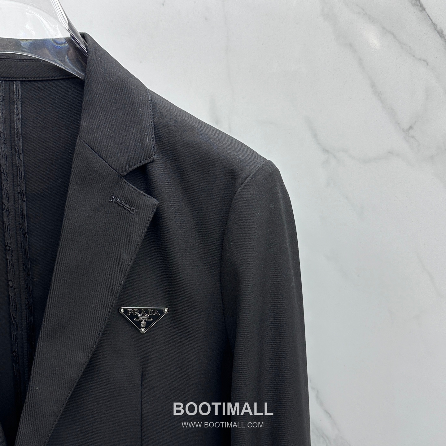 Prada Cotton Linen Blend Tailored Blazer Navy 프라다 코튼 린넨 블렌드 테일러드 블레이저 네이비 4