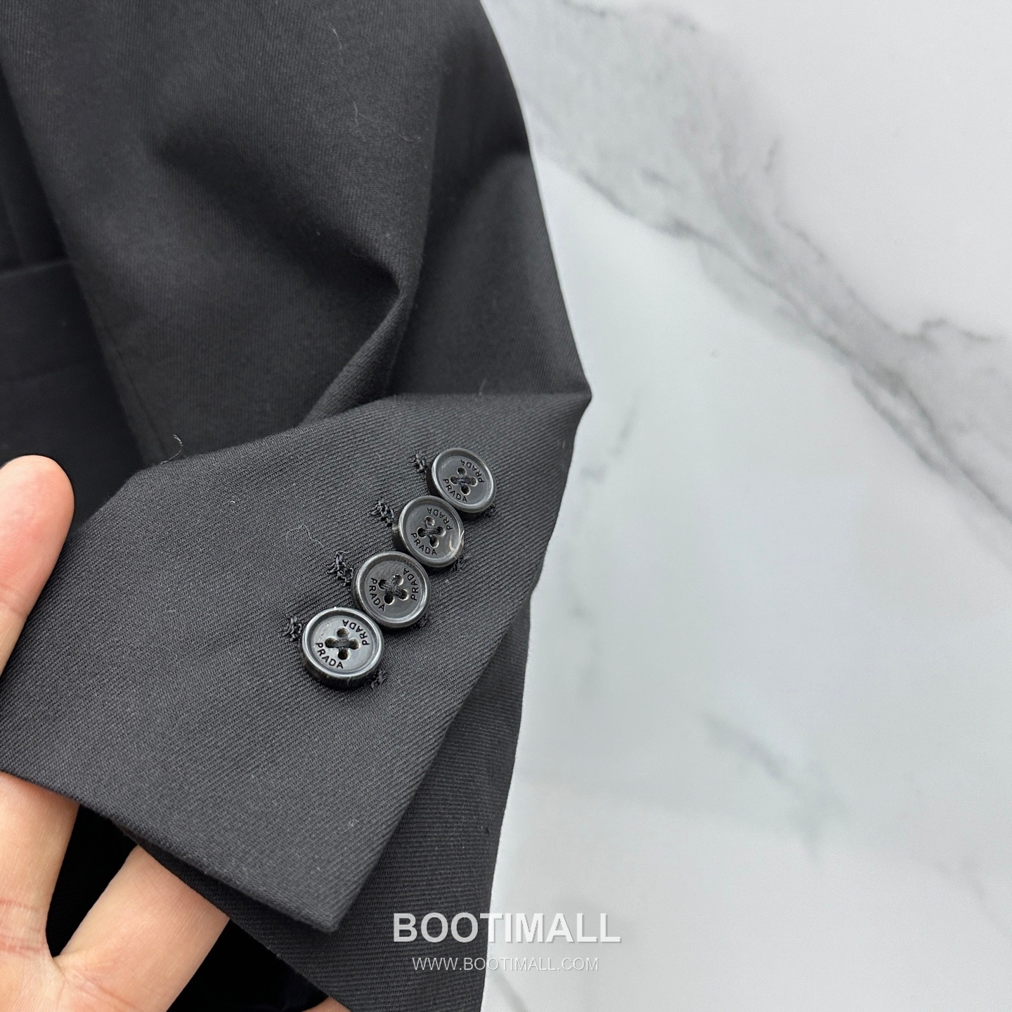 Prada Cotton Linen Blend Tailored Blazer Navy 프라다 코튼 린넨 블렌드 테일러드 블레이저 네이비 6