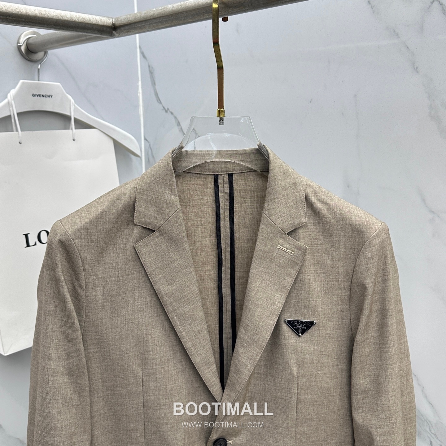 Prada Cotton Linen Blend Tailored Blazer Navy 프라다 코튼 린넨 블렌드 테일러드 블레이저 네이비 3