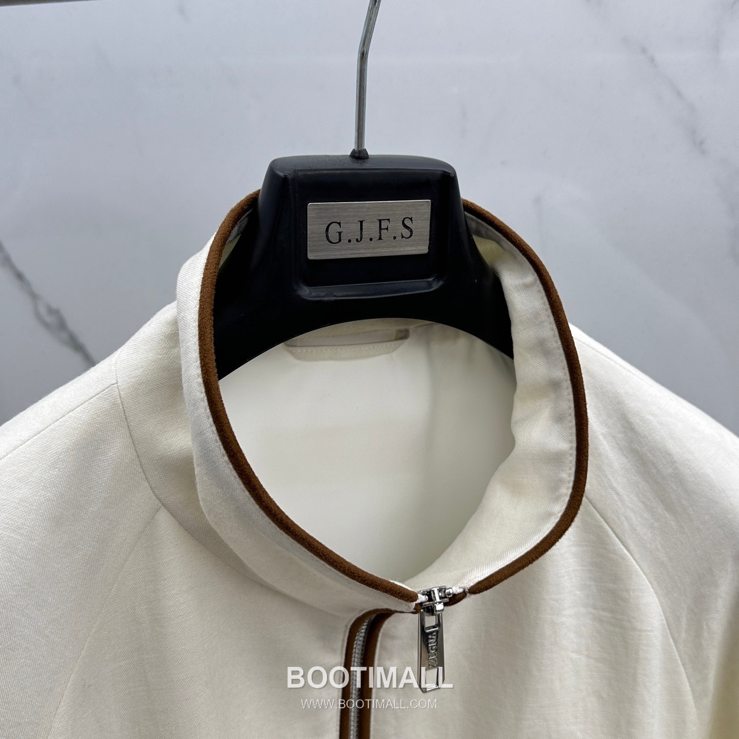 Zegna Cotton Linen Stand Collar Jacket Navy 제냐 코튼 리넨 스탠드 칼라 자켓 네이비 4