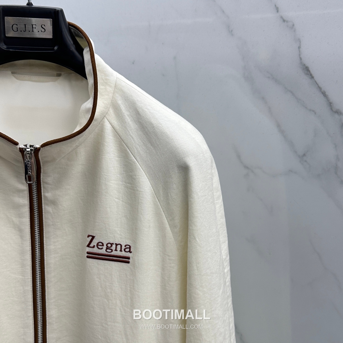 Zegna Cotton Linen Stand Collar Jacket Navy 제냐 코튼 리넨 스탠드 칼라 자켓 네이비 5