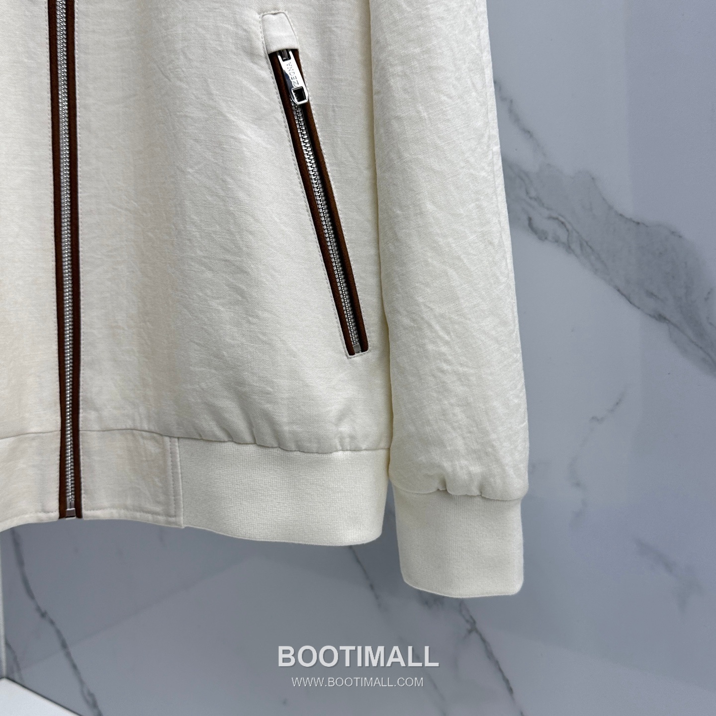 Zegna Cotton Linen Stand Collar Jacket Navy 제냐 코튼 리넨 스탠드 칼라 자켓 네이비 6