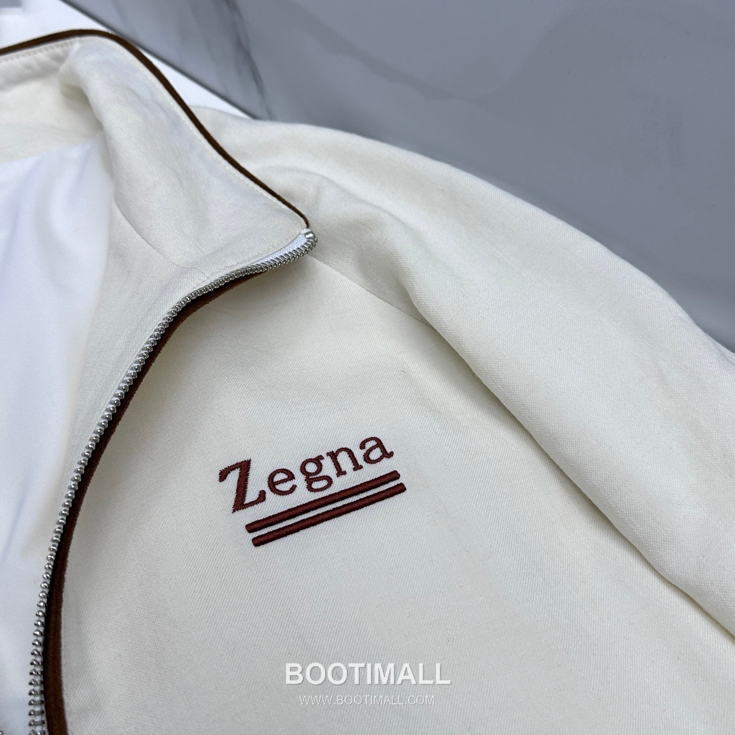 Zegna Cotton Linen Stand Collar Jacket Navy 제냐 코튼 리넨 스탠드 칼라 자켓 네이비 8