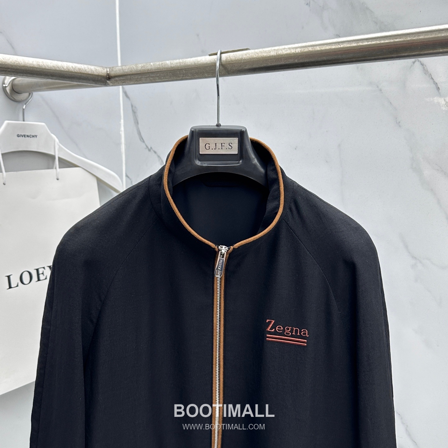 Zegna Cotton Linen Stand Collar Jacket Navy 제냐 코튼 리넨 스탠드 칼라 자켓 네이비 3