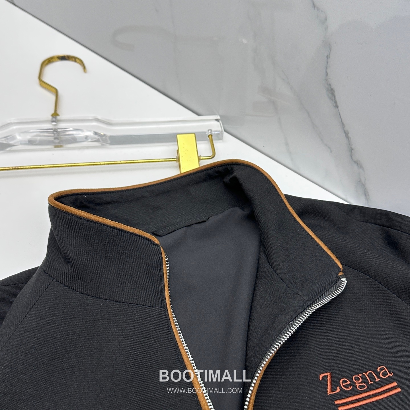 Zegna Cotton Linen Stand Collar Jacket Navy 제냐 코튼 리넨 스탠드 칼라 자켓 네이비 7