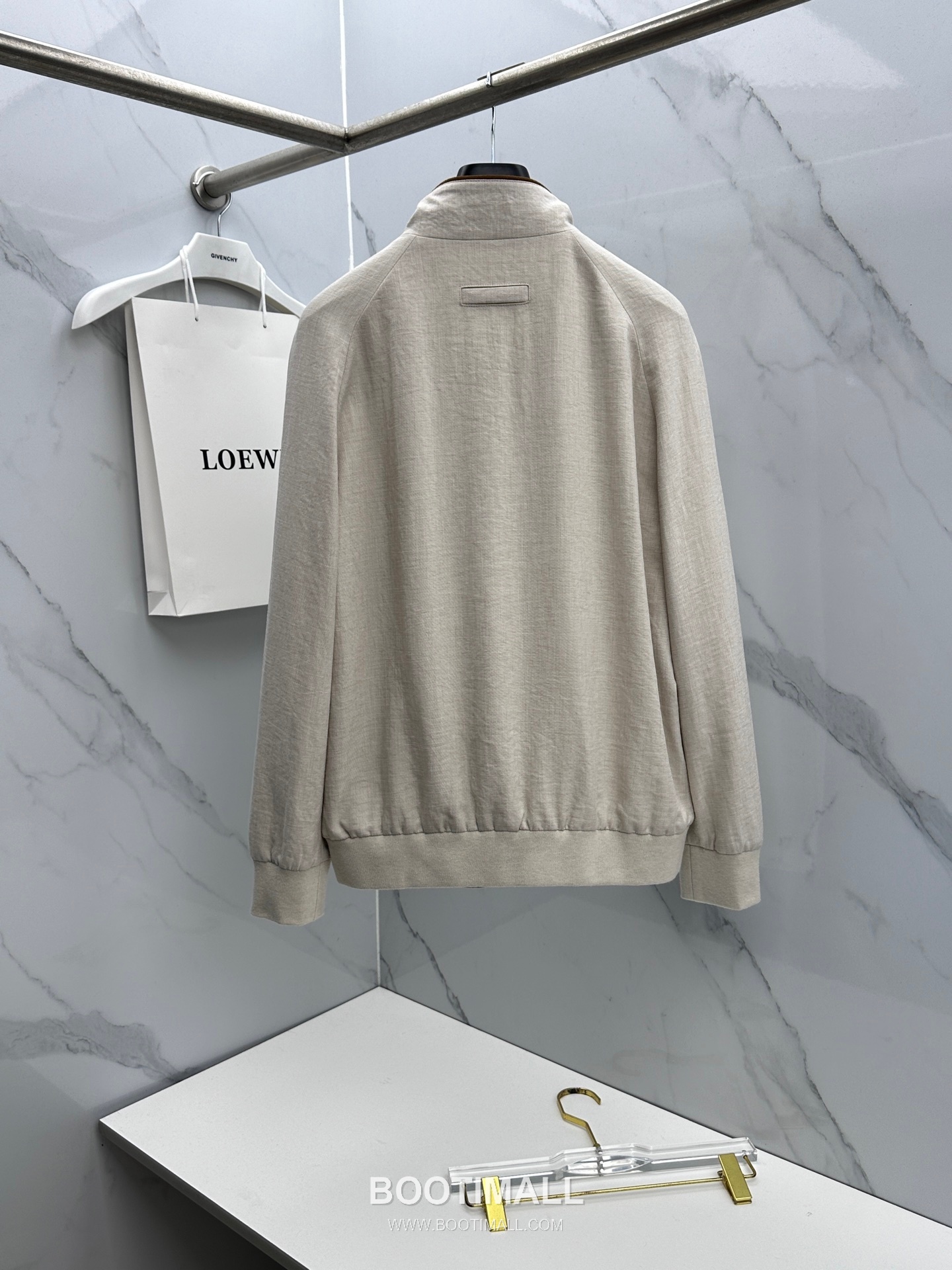 Zegna Cotton Linen Stand Collar Jacket Navy 제냐 코튼 리넨 스탠드 칼라 자켓 네이비 2