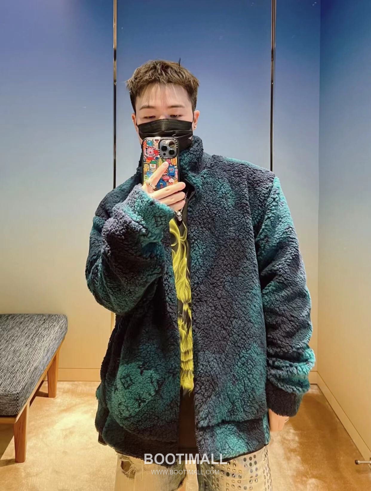 Louis Vuitton Teddy Camouflage High Neck Fleece Jacket 루이비통 테디 카모플라주 하이넥 플리스 자켓 2690 1