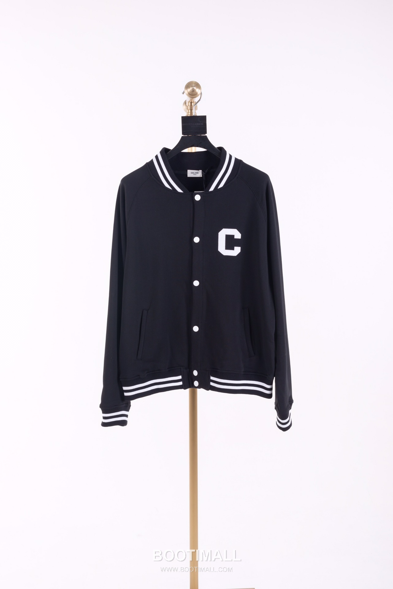 Celine Logo C Patch Baseball Jacket Black 셀린느 로고 C 패치 베이스볼 자켓 블랙 CE-2638 1