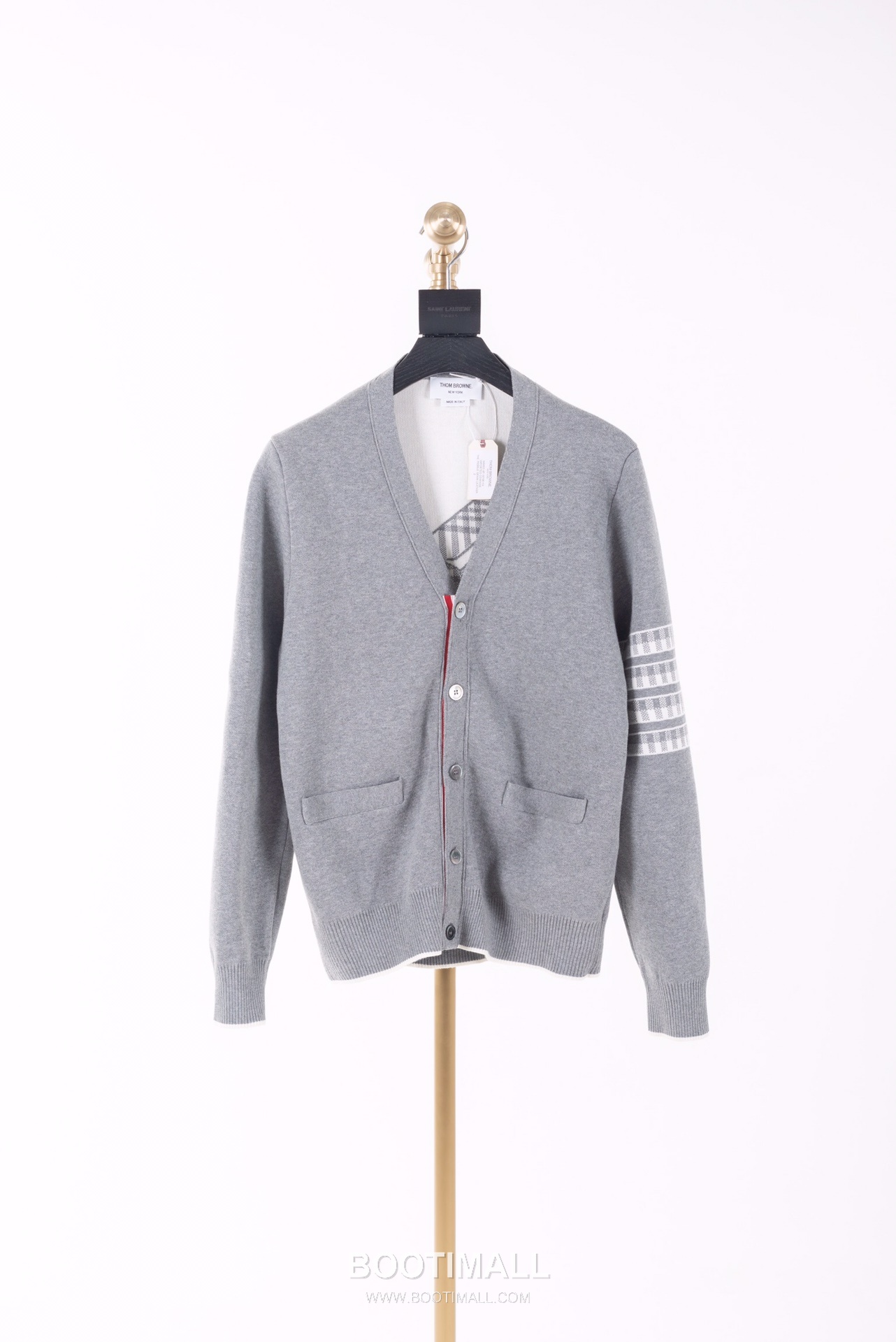 Thom Browne Four Bar Airplane Graphic Wool Knit Cardigan Grey 톰브라운 포 바 비행기 그래픽 울 니트 가디건 그레이 10