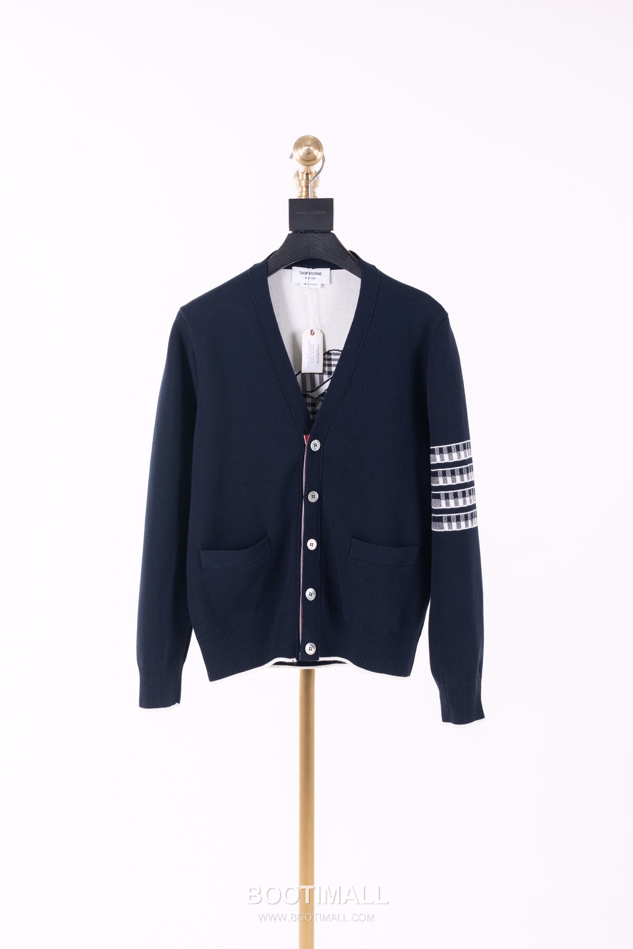 Thom Browne Four Bar Airplane Graphic Wool Knit Cardigan Grey 톰브라운 포 바 비행기 그래픽 울 니트 가디건 그레이 1