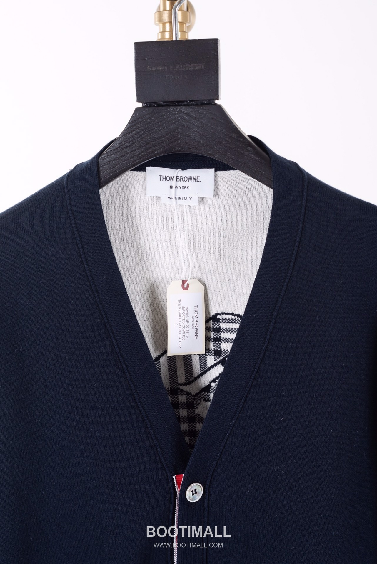Thom Browne Four Bar Airplane Graphic Wool Knit Cardigan Grey 톰브라운 포 바 비행기 그래픽 울 니트 가디건 그레이 3