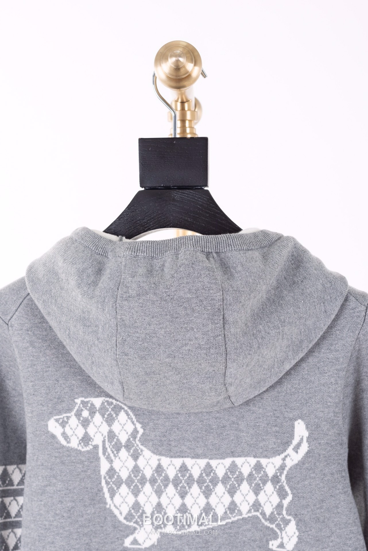 Thom Browne Back Diamond Quilted Dog Knit Hooded Zip-Up Jacket Grey 톰브라운 백 다이아몬드 퀼팅 독 니트 후드 집업 자켓 그레이 2658 13
