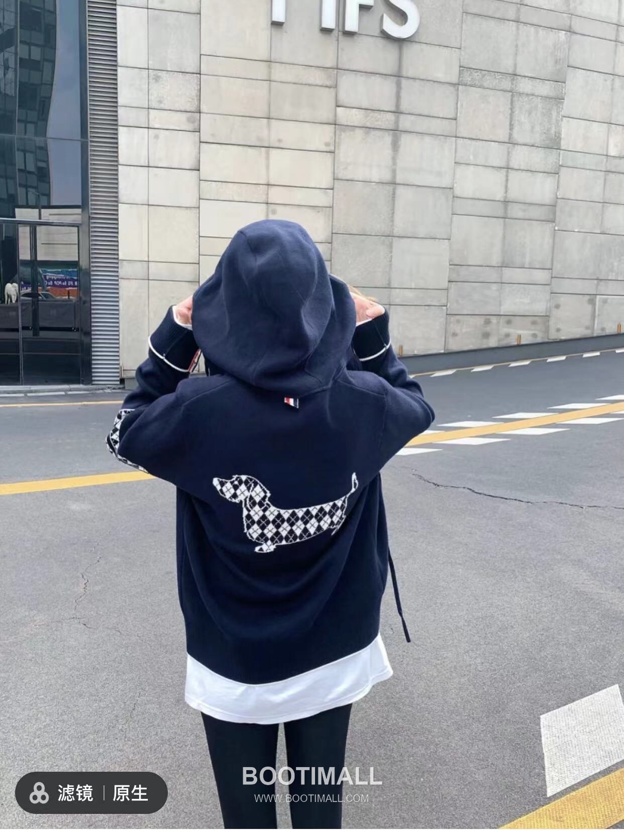 Thom Browne Back Diamond Quilted Dog Knit Hooded Zip-Up Jacket Grey 톰브라운 백 다이아몬드 퀼팅 독 니트 후드 집업 자켓 그레이 2658 2