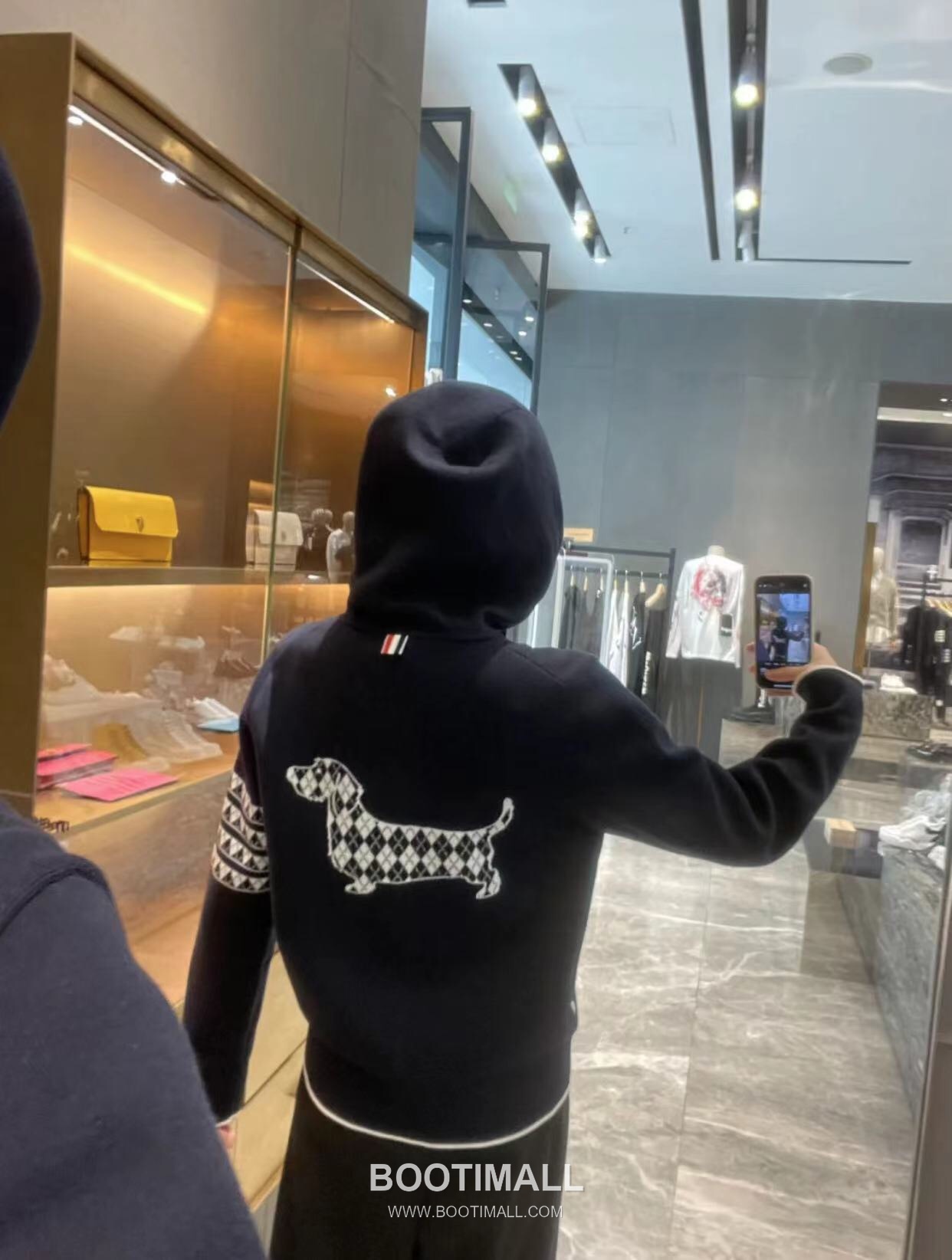 Thom Browne Back Diamond Quilted Dog Knit Hooded Zip-Up Jacket Grey 톰브라운 백 다이아몬드 퀼팅 독 니트 후드 집업 자켓 그레이 2658 3