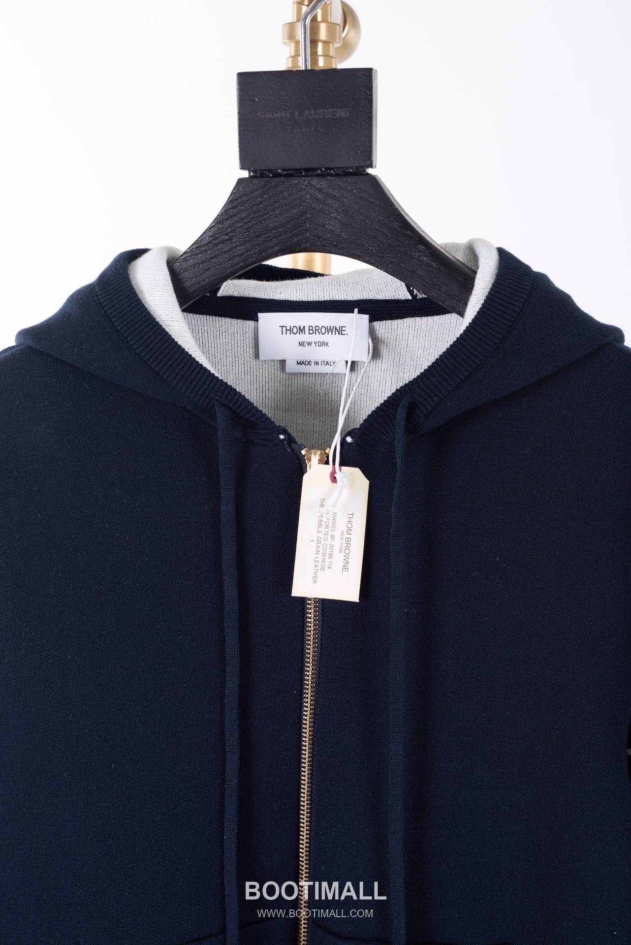 Thom Browne Back Diamond Quilted Dog Knit Hooded Zip-Up Jacket Grey 톰브라운 백 다이아몬드 퀼팅 독 니트 후드 집업 자켓 그레이 2658 6