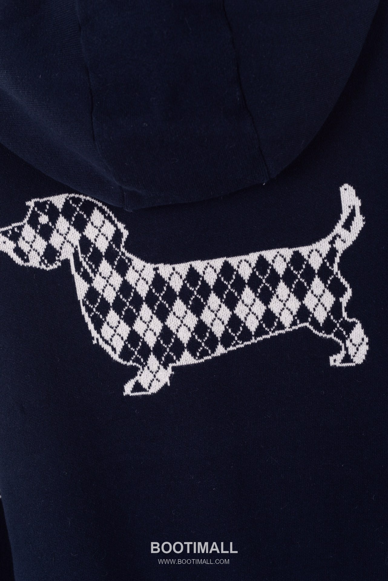 Thom Browne Back Diamond Quilted Dog Knit Hooded Zip-Up Jacket Grey 톰브라운 백 다이아몬드 퀼팅 독 니트 후드 집업 자켓 그레이 2658 9