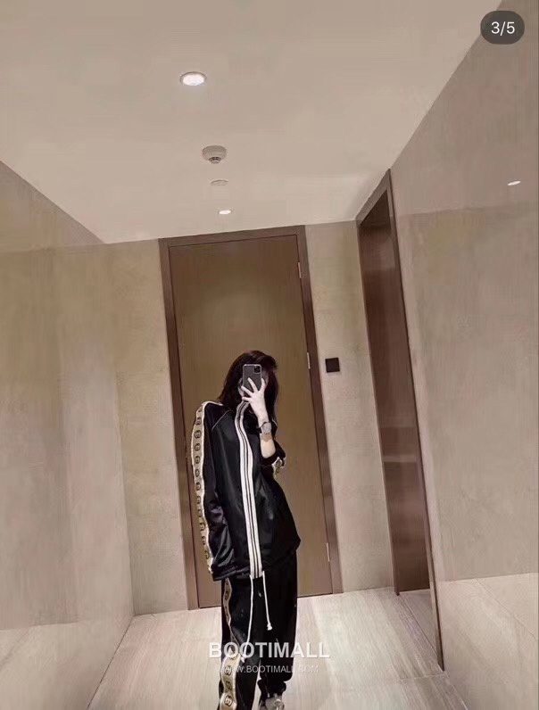 Gucci Side Logo Double G 3M Reflective Stripe Jacket Black 구찌 사이드 로고 더블 G 3M 반사 스트라이프 자켓 블랙 1688 7