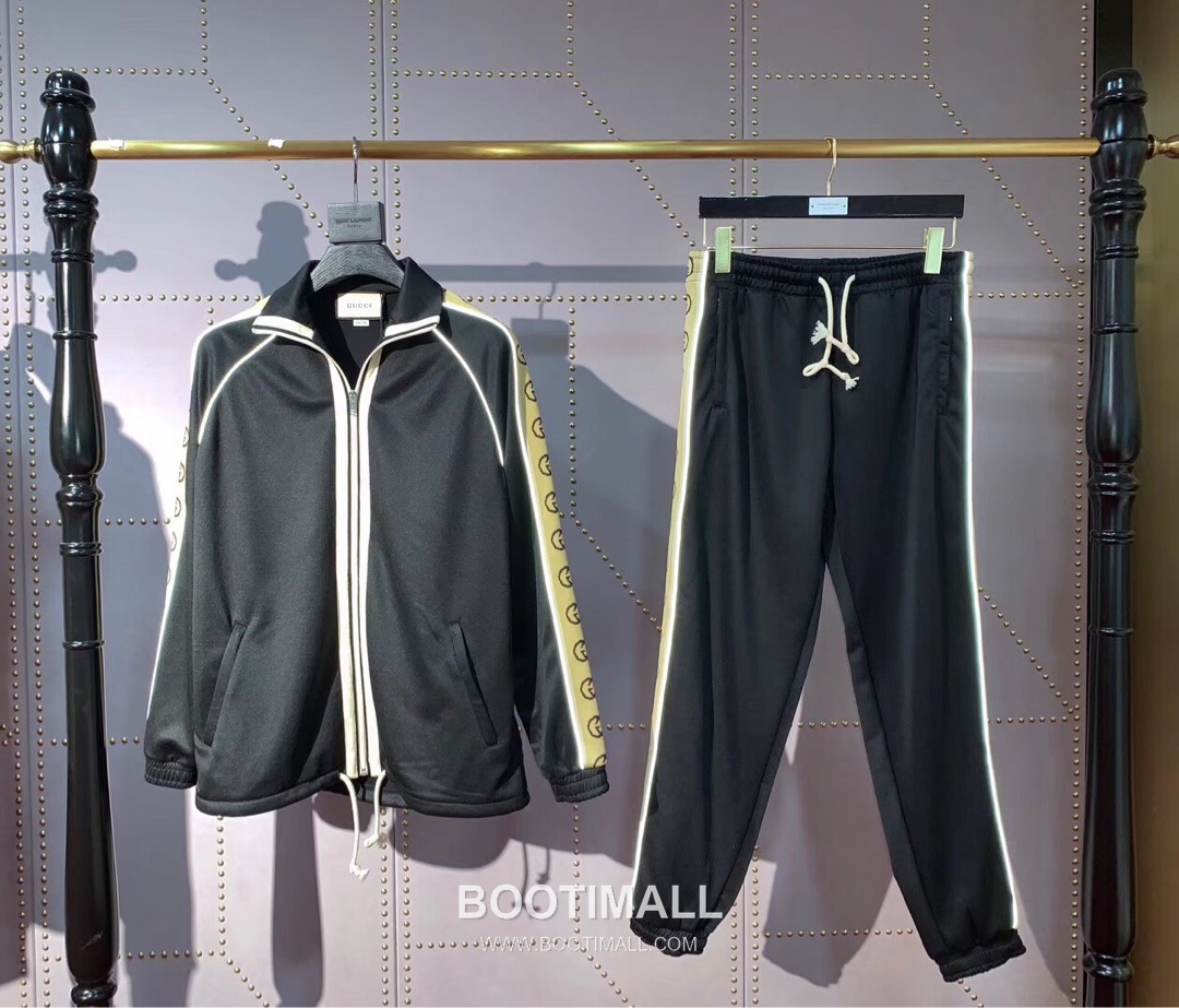 Gucci Side Logo Double G 3M Reflective Stripe Jacket Black 구찌 사이드 로고 더블 G 3M 반사 스트라이프 자켓 블랙 1688 10