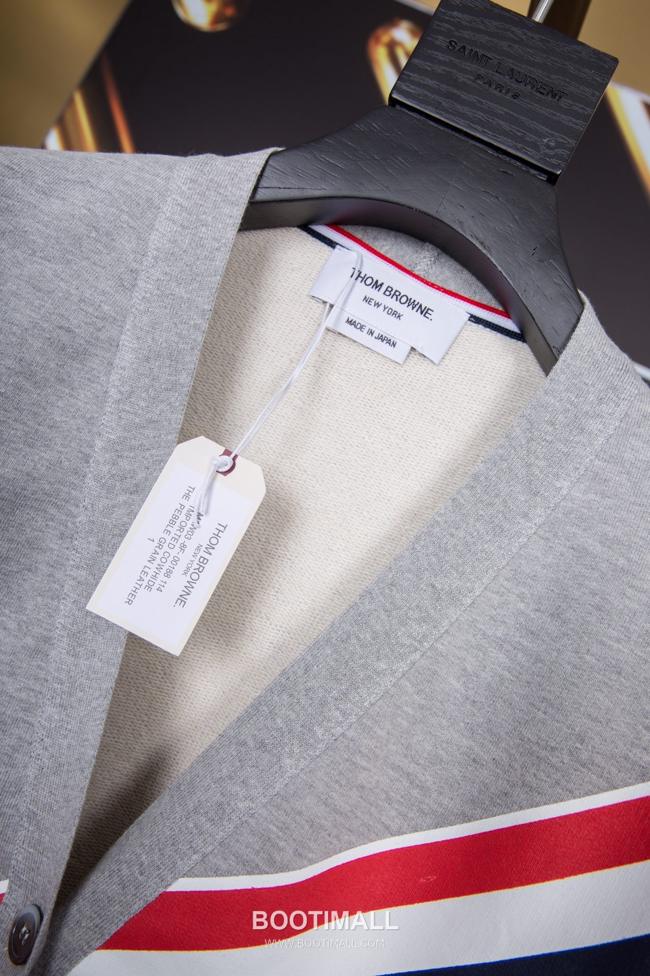 Thom Browne Diagonal Stripe V-Neck Cardigan Navy White 톰브라운 대각선 스트라이프 브이넥 가디건 네이비 화이트 2159 3