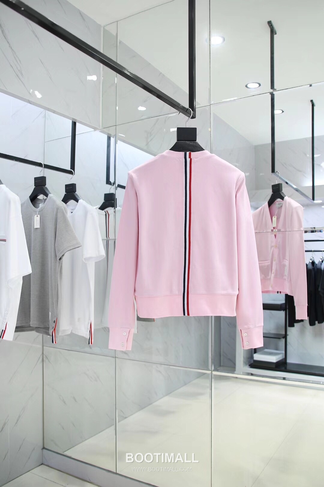 Thom Browne Pique Cotton Cardigan Pink White 톰브라운 피케 코튼 가디건 핑크 화이트 TB29 2