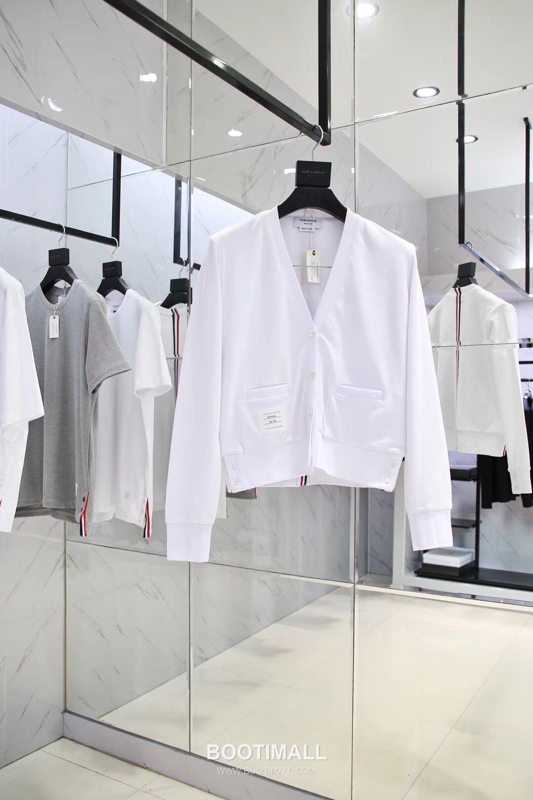 Thom Browne Pique Cotton Cardigan Pink White 톰브라운 피케 코튼 가디건 핑크 화이트 TB29 3