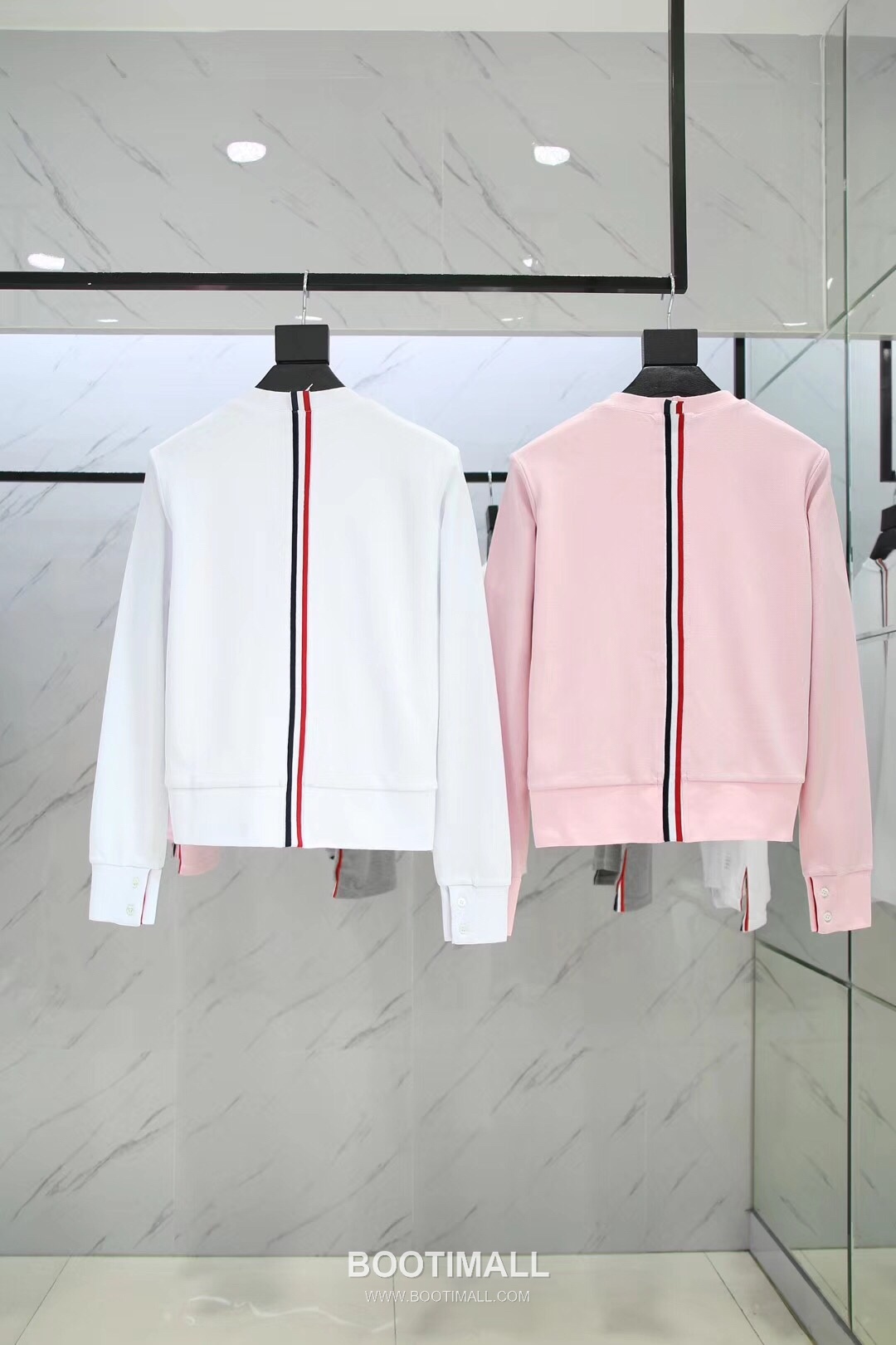 Thom Browne Pique Cotton Cardigan Pink White 톰브라운 피케 코튼 가디건 핑크 화이트 TB29 5