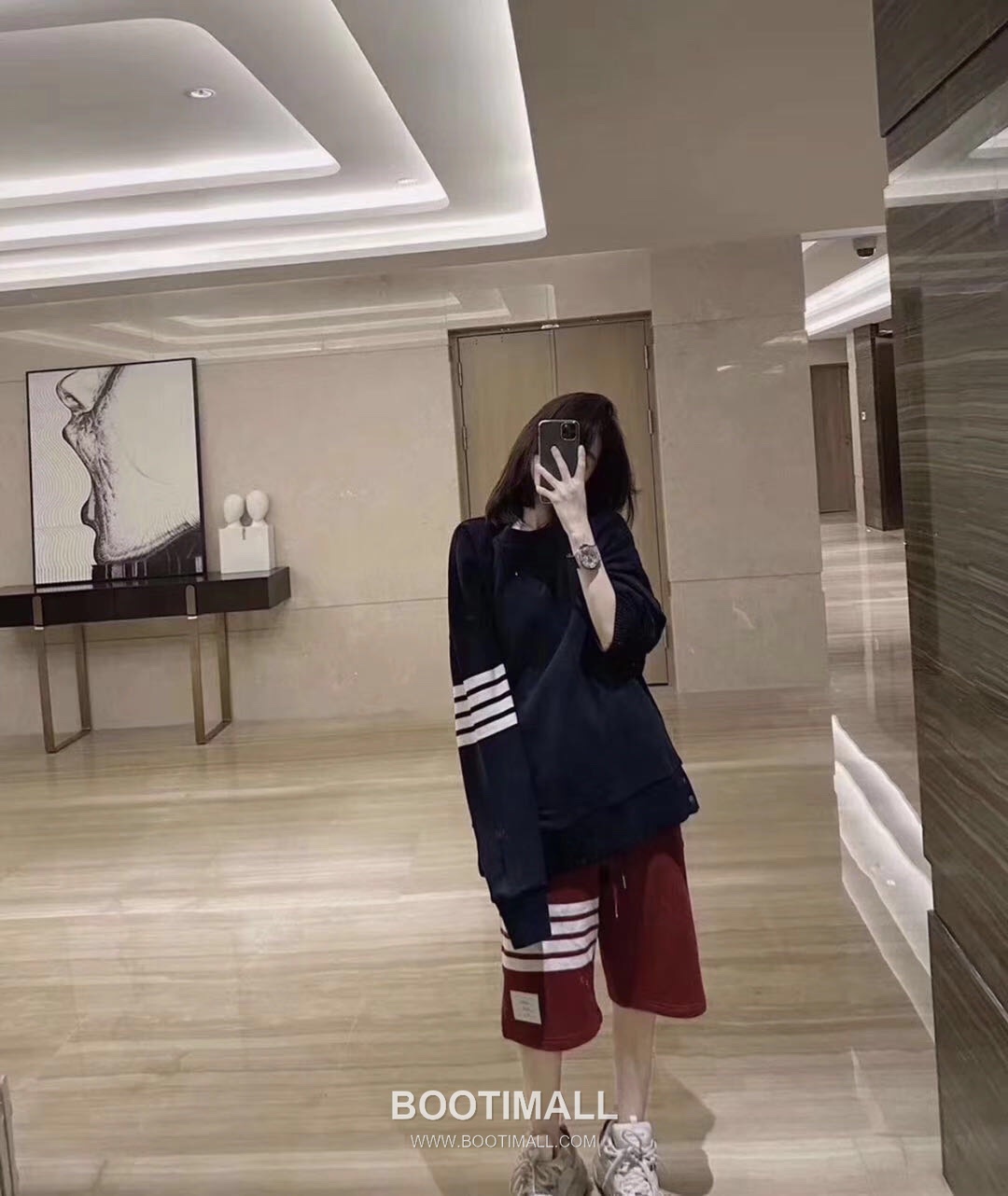 Thom Browne Classic Stripe Knit Crewneck Sweatshirt Navy 톰브라운 클래식 스트라이프 니트 크루넥 스웨트셔츠 네이비 TB55 8