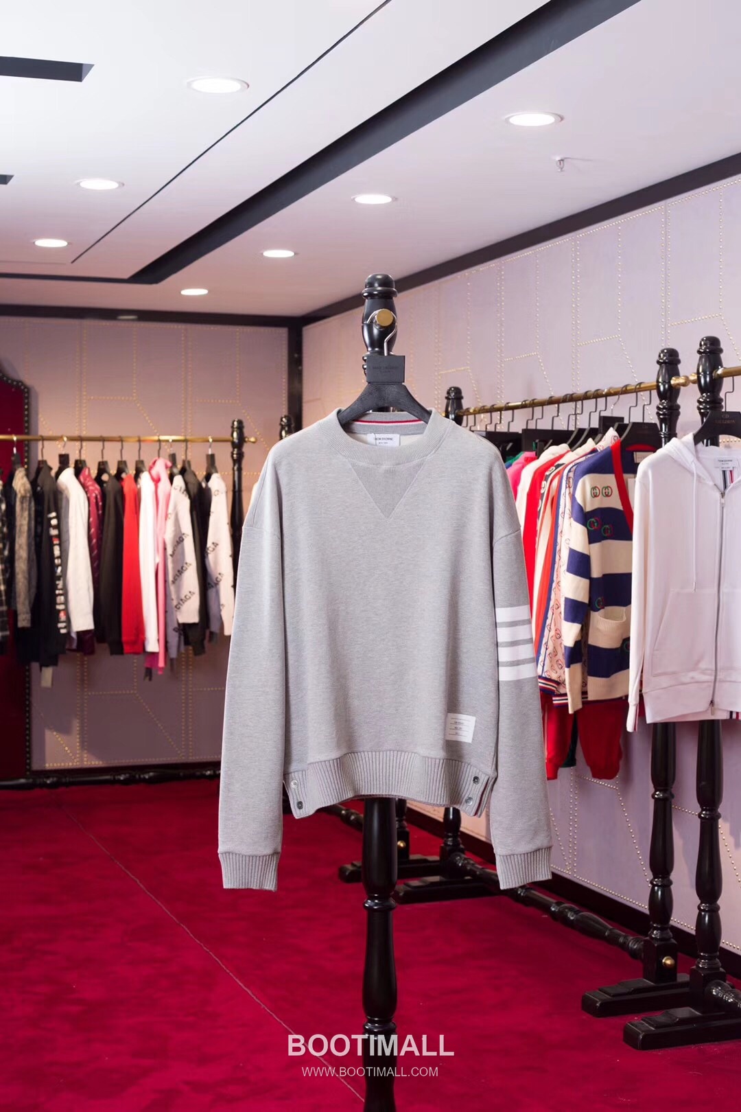 Thom Browne Classic Stripe Knit Crewneck Sweatshirt Navy 톰브라운 클래식 스트라이프 니트 크루넥 스웨트셔츠 네이비 TB55 11