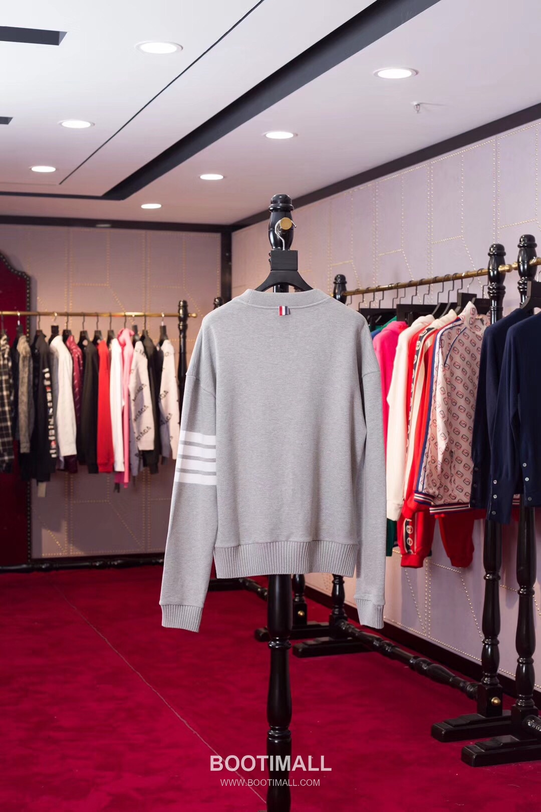 Thom Browne Classic Stripe Knit Crewneck Sweatshirt Navy 톰브라운 클래식 스트라이프 니트 크루넥 스웨트셔츠 네이비 TB55 12