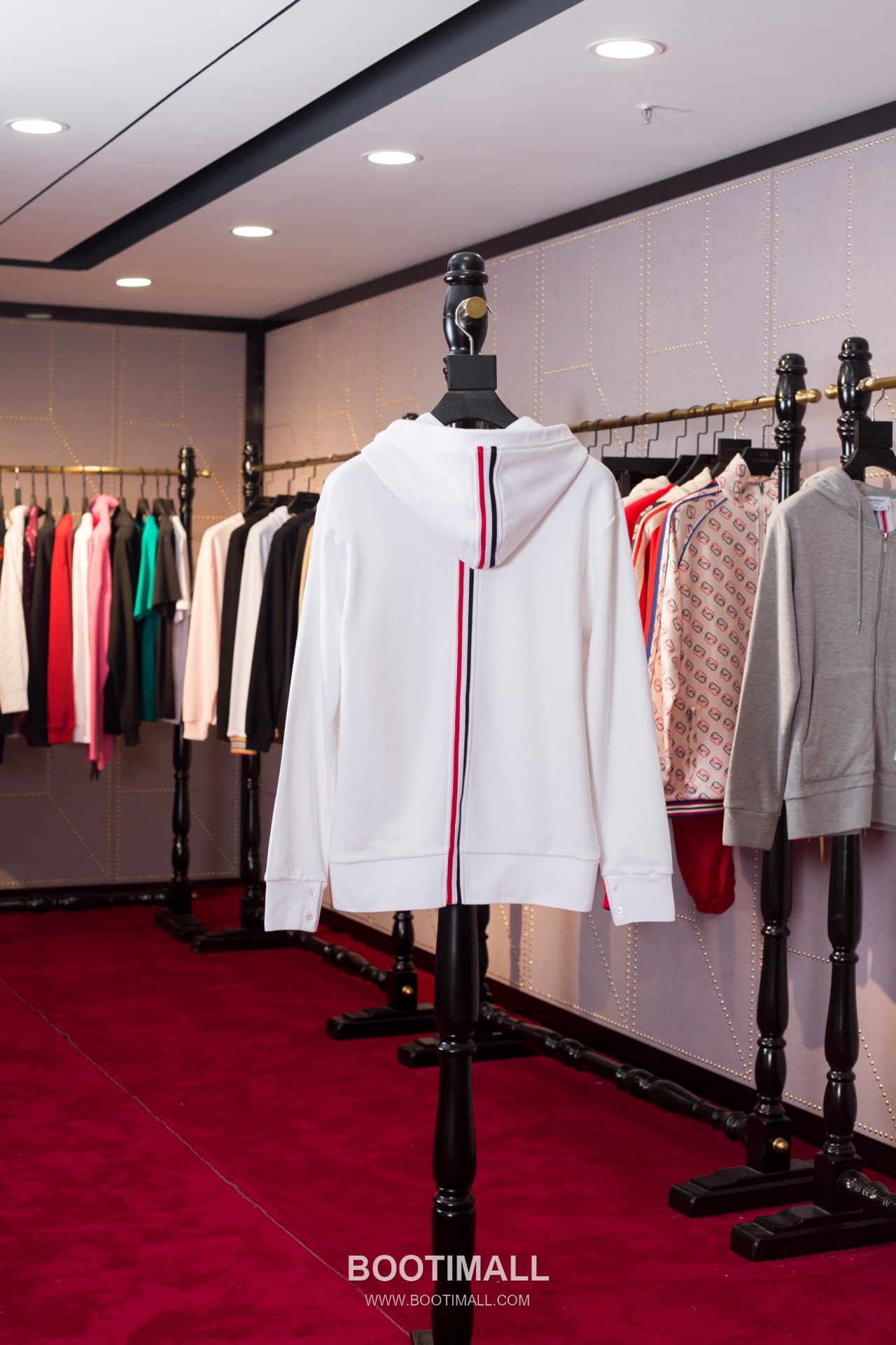 Thom Browne Back Webbing Zip-Up Hoodie Jacket Grey 톰브라운 백 웨빙 집업 후디 자켓 그레이 TB61 2