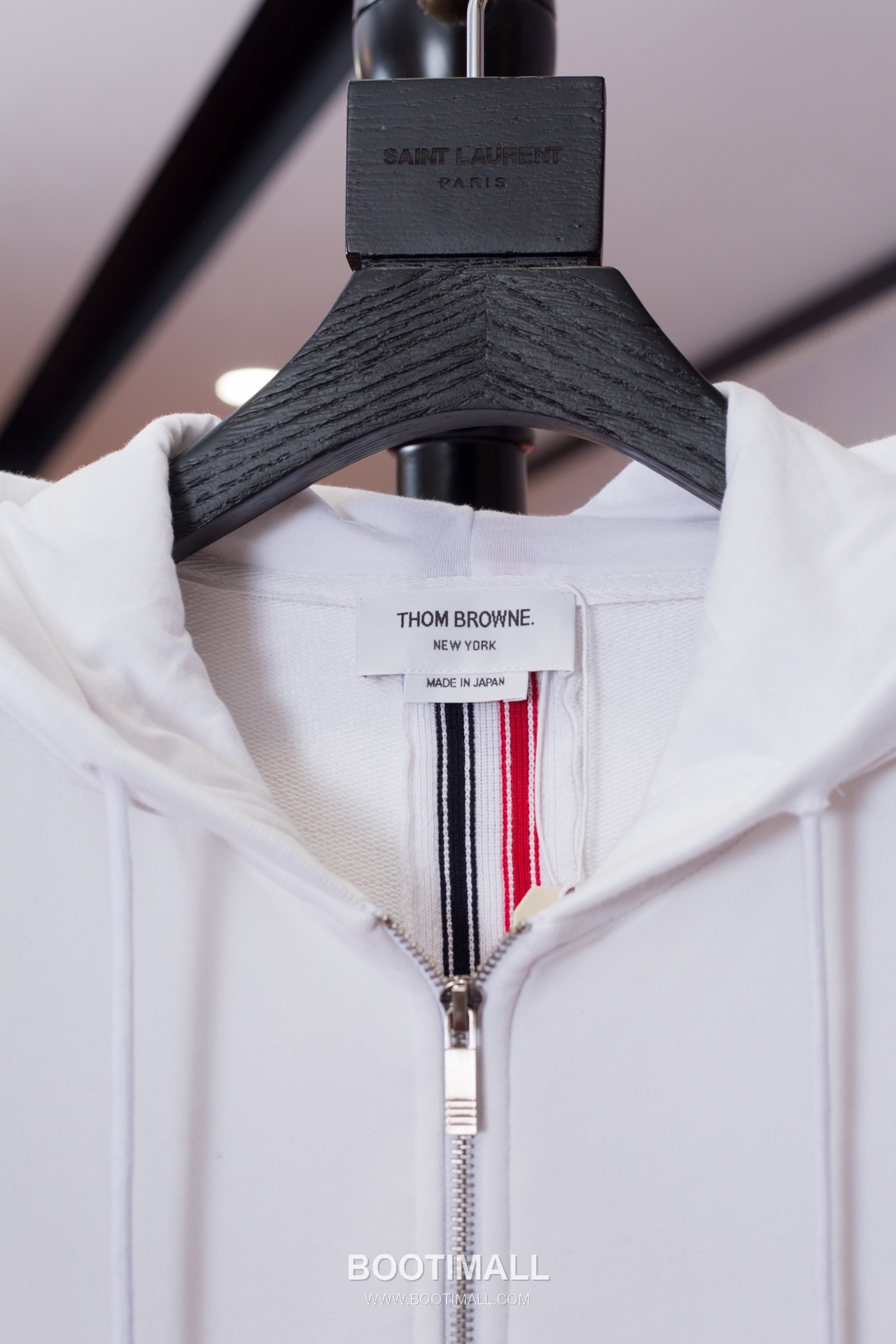 Thom Browne Back Webbing Zip-Up Hoodie Jacket Grey 톰브라운 백 웨빙 집업 후디 자켓 그레이 TB61 3