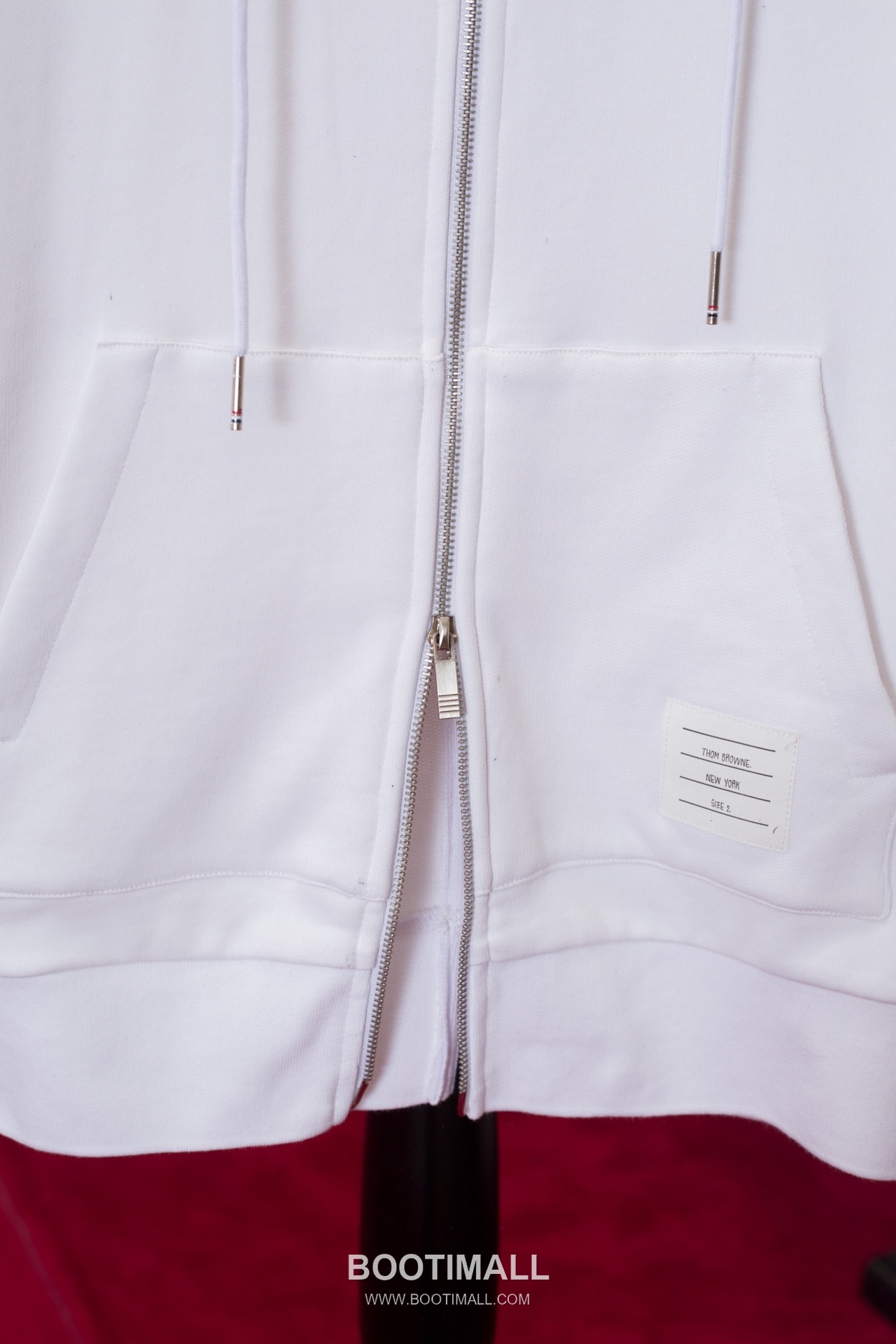 Thom Browne Back Webbing Zip-Up Hoodie Jacket Grey 톰브라운 백 웨빙 집업 후디 자켓 그레이 TB61 5