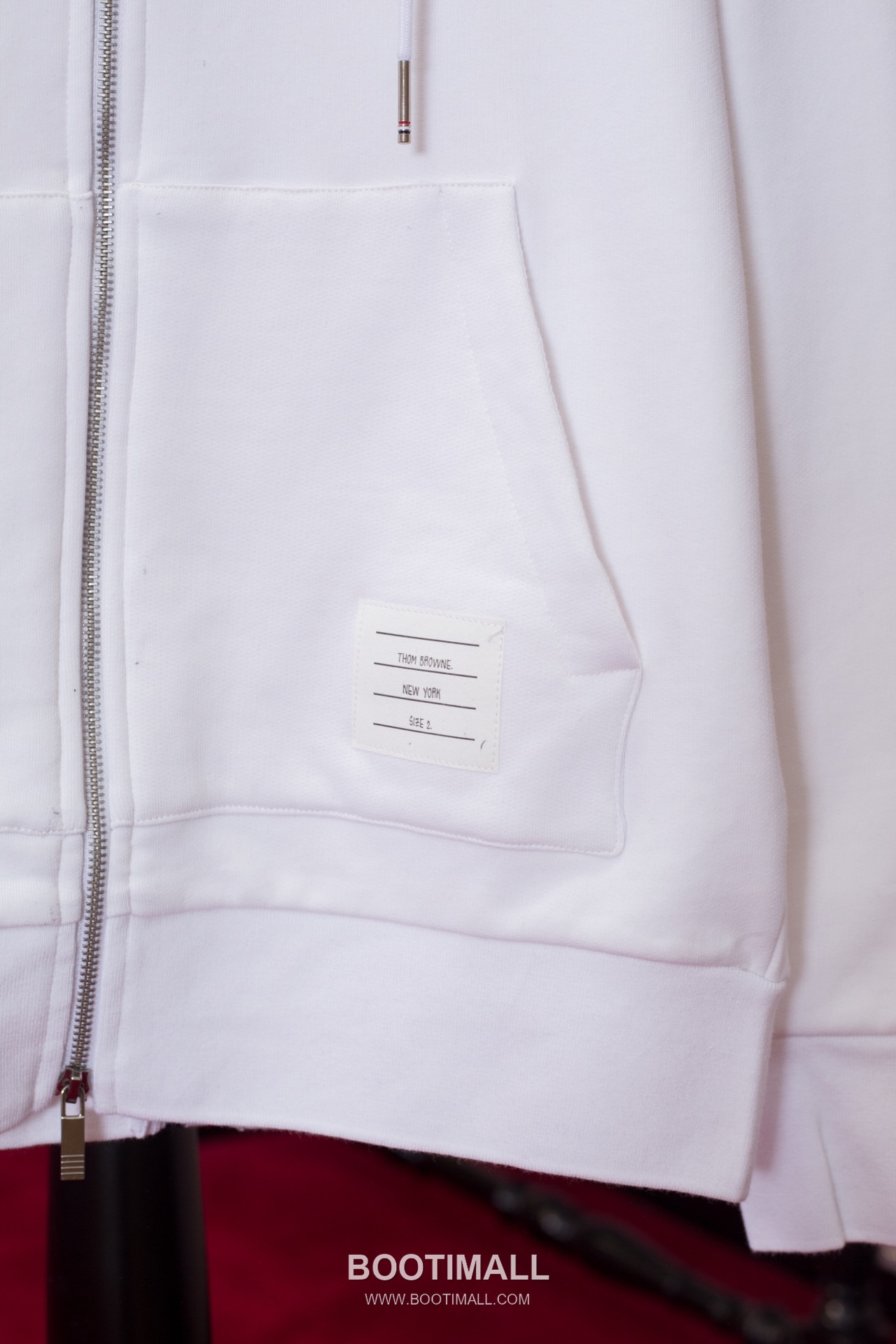 Thom Browne Back Webbing Zip-Up Hoodie Jacket Grey 톰브라운 백 웨빙 집업 후디 자켓 그레이 TB61 6