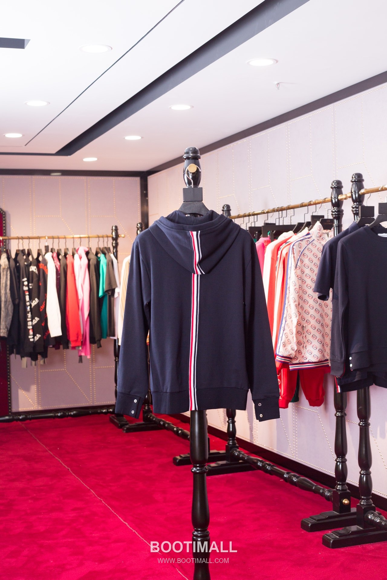 Thom Browne Back Webbing Zip-Up Hoodie Jacket Grey 톰브라운 백 웨빙 집업 후디 자켓 그레이 TB61 2