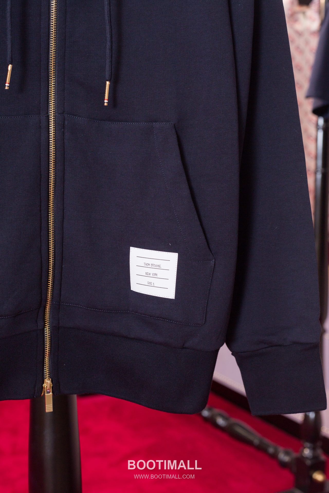 Thom Browne Back Webbing Zip-Up Hoodie Jacket Grey 톰브라운 백 웨빙 집업 후디 자켓 그레이 TB61 5